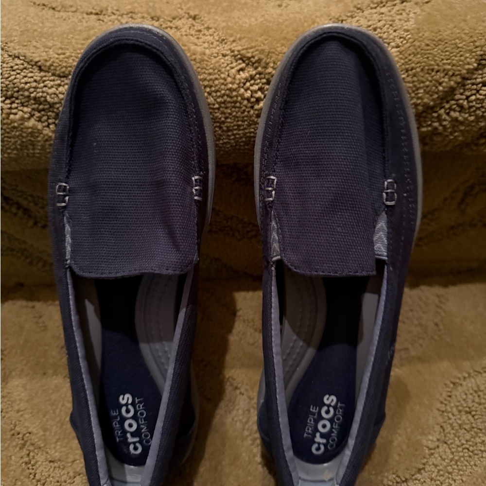 Crocs Womans Navy Loafers